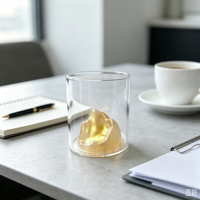Thermische Whiskyglazen met gepersonaliseerde logo-service, Crystal Mountain Whisky Tumbler, fabrieksfabrikant voor restaurantgroothandel
