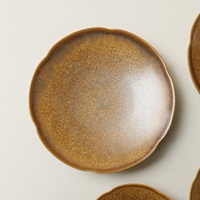 Assiettes en céramique vintage, service à thé de haute qualité, sous-verres, dessous de pot, porte-encens, assiettes à gâteau, vaisselle, assiettes en forme de pétale
