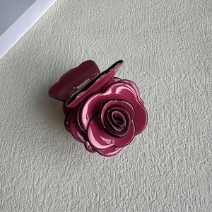 Pince à cheveux en camélia <span class=keywords><strong>de</strong></span> petite taille pour femmes, pince à cheveux pour <span class=keywords><strong>queue</strong></span> <span class=keywords><strong>de</strong></span> <span class=keywords><strong>cheval</strong></span> moyenne et haute, accessoire <span class=keywords><strong>de</strong></span> cheveux en acide acétique, fleur, accessoire pour la tête - Product Image 4