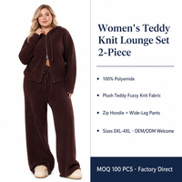 Pantalon en tricot pour femme avec logo personnalisé, tricoté, doux, à jambes larges, couleur unie, décontracté, mode hiver, en polyamide, fabrication OEM & ODM