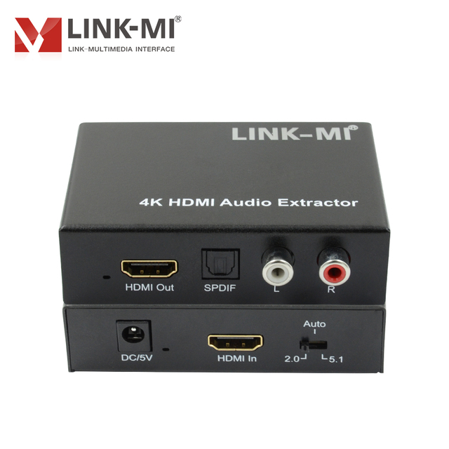 HDMI Audio Extractor 4K HDMI Audio Converter HDMI to Audio Adapter 5.1CH SPDIF Analog Audio Extractor