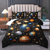 Ensemble de couette 3D à impression numérique personnalisée astronaute ciel étoilé literie douce pour la décoration intérieure Textile de maison personnalisable