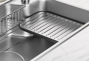 Fregadero de Cocina de Acero Inoxidable 304 con Superficie Nano, Estilo Japonés, de un Solo Tazón Grande, para Instalar Bajo Encimera, con Drenaje Lateral, Multifuncional - Product Image 2