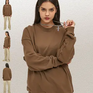 Trống Chất lượng bông quá khổ áo OEM tùy chỉnh in logo crewneck người đàn ông áo