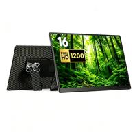 Écran portable pour MacBook 16 pouces IPS 1200P 360 °   Moniteur de voyage rotatif et détachable avec prise USB Type-C Plug & Play