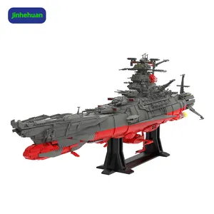 Moc Ruimte Ucs Slagschip Yamato Bouwstenen Set Oorlogsschip Battle Cruiser Schip Diy Model Bakstenen Speelgoed Voor Kinderen Verjaardagscadeau