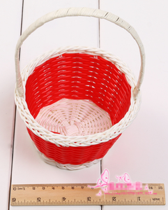 DAMAI Wholesale Easter Decor Plastic Rattan Woven Baskets Handcrafted Round Egg Storage <b>Bins</b> for Home <b>Small</b> Items Organization - Product Image 6