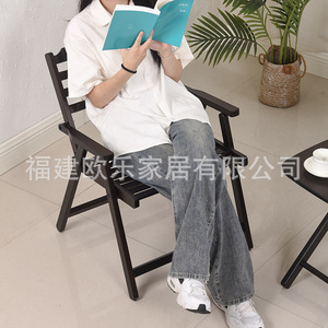 Folding chair for adults, outdoor backrest, children, bedroom, living room, shoe changing <b>stool</b>, balcony, leisure home <b>stool</b> - Product Image 3