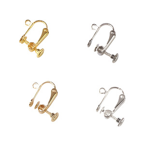 <b>Copper</b> Clip-On Earring Findings Gold Silver Screw Back Drop Shape For Earring Making Jewelry Components - Product Image 1