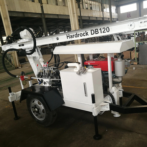Máquina Perforadora de Pozos de Agua Portátil, Plataforma de Perforación Montada en Remolque con Motor Diésel para Perforar Rocas - Product Image 3