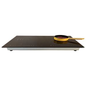 Placa de Inducción Horizontal de Sobremesa con <span class=keywords><strong>2</strong></span> Quemadores, Cocina Eléctrica Integrada, Panel Táctil Negro, 4000W - Product Image 1