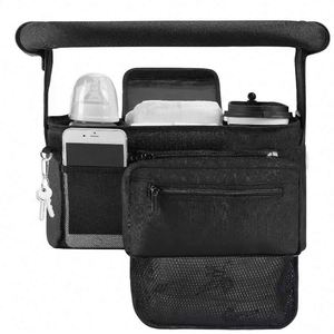 Organizador de Cochecito con Portavasos Aislado, Bolsa de Malla Desmontable, Universal para Cochecitos de Bebé (Muestra Gratis) - Product Image 1