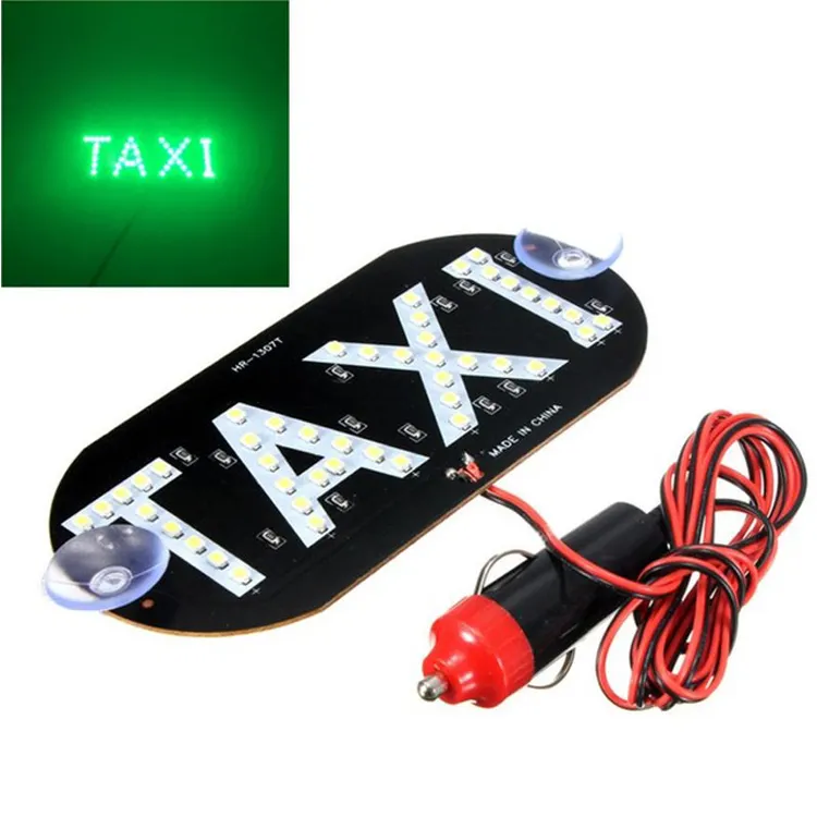 Luz de led para táxi e placa de carro, luz indicadora de led 12v para carros