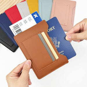 Cartera <span class=keywords><strong>de</strong></span> viaje <span class=keywords><strong>de</strong></span> piel sintética coreana al por mayor, tarjetero grueso y grande, protector <span class=keywords><strong>de</strong></span> pasaporte y billetes, para negocios. - Product Image 4