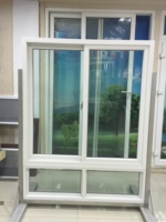 Fenêtre coulissante horizontale minimaliste en PVC, verre isolant trempé, hermétique et anti-poussière, gain de place pour les petits appartements