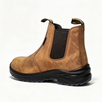 Bottes de sécurité Chelsea pour hommes, à enfiler, avec embout en acier, respirantes, chaussures de travail décontractées et tendance