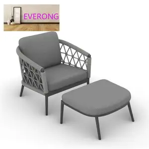 Everong Uv-Bestendig Tuinmeubilair Luxe Vrije Tijd Balkon Set Aluminium Outdoor Stoel Tuinsets