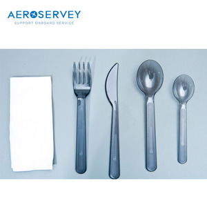 Heavy Duty Plastic cutlery Set 4 in 1 with Tissue disposable silverware for event