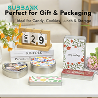 Subbank Sublimation vierge en gros nouvelle boîte cadeau en métal en forme de coeur boîte à bonbons en métal de transfert de chaleur par sublimation personnalisée
