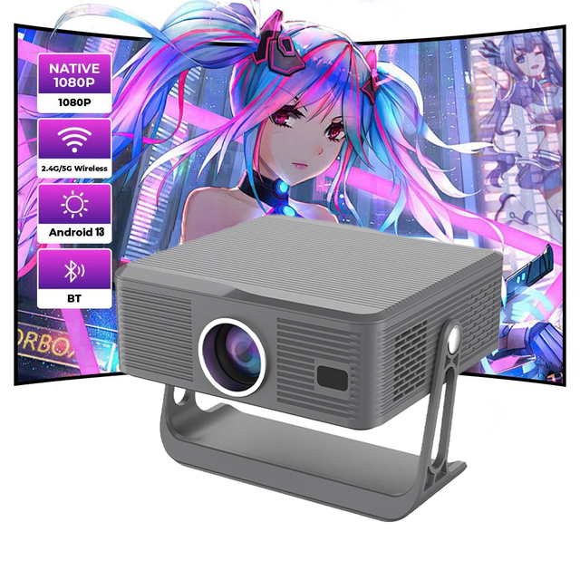 Tripsky Portable Projector Native1080P Support 4K WIFI6 5G Wireless 5.0 Bluetooth Proyector Android 13 300ANSI Video Projector