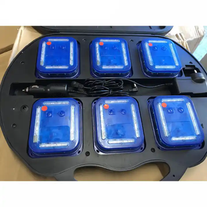 Khẩn cấp tuần tự mới nhất 6 gói có thể sạc lại Quảng trường LED Road flares vàng xanh đỏ hổ phách giao thông cảnh báo ánh sáng - Product Image 2