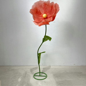 Flores de Papel Gigantes de Amapola para Decoración de Bodas, Adornos Artificiales para Ventanas de Hotel, Venta Directa al por Mayor - Product Image 1