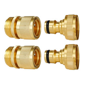 Latón macizo 3/4 pulgadas GHT Manguera de jardín Conexión rápida Conector de manguera de agua sin plomo Conector rápido de manguera de jardín - Product Image 1
