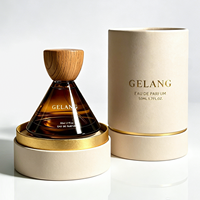 Flacon de parfum de haute qualité 50 ml, flacons de parfum ronds en verre, flacons de parfum ambrés uniques de luxe, flacons de parfum vides de luxe avec emballage