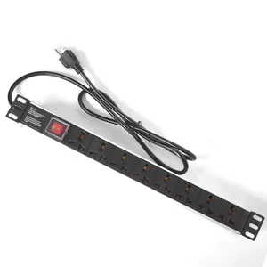 8 Wege Pdu mit einem Schalter Stromstreifen Pdu Stromverteilungseinheit 230 V Niederspannung US-Typ Steckschrank Rack Pdu