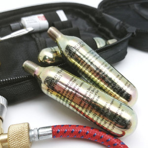 Wheelsky - <span class=keywords><strong>Kit</strong></span> de Reparación de Neumáticos sin Cámara para Bicicleta, Motocicleta y Automóvil, con Bolsa de Transporte Portátil de 19 Piezas y Cartuchos de CO2 - Product Image 3