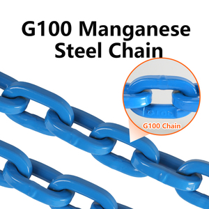 Großhandel <span class=keywords><strong>Bohu</strong></span> G100 Kette aus legiertem Stahl für die Forstwirtschaft, hochfeste geschweißte Struktur, blau pulverbeschichtete Kette. - Product Image 2