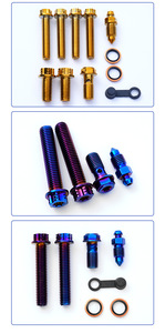Kit <span class=keywords><strong>de</strong></span> vis en titane modifiées pour étriers <span class=keywords><strong>de</strong></span> <span class=keywords><strong>frein</strong></span> Frando Big Brake et Small Crab, fixations d'étriers <span class=keywords><strong>de</strong></span> <span class=keywords><strong>frein</strong></span> <span class=keywords><strong>Nissin</strong></span> / CNC - Product Image 5