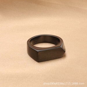 Yunnique Anillo rectangular de acero inoxidable para hombre, diseño geométrico, 3283093, joyería de regalo multicolor - Product Image 4