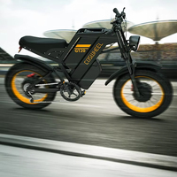 Bicicleta Todoterreno con Neumáticos Gruesos, Motor sin Escobillas de 500W, 48V 27Ah, Frenos de Disco Hidráulicos, 80km de Autonomía, para Adultos, Uso Urbano y al Aire Libre