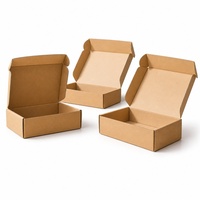 Boîte d'expédition écologique en kraft pliable, carton ondulé recyclable et biodégradable, logo personnalisé, vente en gros