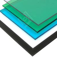 Plaque de polycarbonate PC solide découpée sur mesure, enduite anti-UV, résistante aux chocs, pour lucarnes, auvents, toitures d'entrepôts et vitrages.