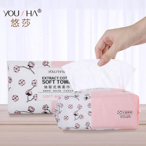 Toallas de limpieza facial y corporal Yousha Extract Cotton Soft Towel, tipo extraíble, 100 hojas. - Product Image 1