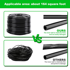 Système d'irrigation automatique de 164ft pour le système d'arrosage de jardin de plante de brumisation de pelouse de cour avec tuyau de tuyauterie de distribution de 1/4 pouces <span class=keywords><strong>50m</strong></span> - Product Image 3