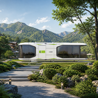 Maison Capsule de Luxe E7, Maison Modulaire Préfabriquée, Structure en Acier Galvanisé, Balcon Panoramique, Système Intelligent, Glamping Resort & Hôtel