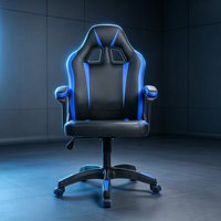 Chaise de bureau ergonomique économique pour le gaming, avec découpe creuse, dossier haut, plusieurs couleurs au choix, pivotante à 360 degrés, chaise d'étude