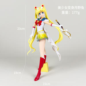 Linda juguete Anime Sailor Moon Water Ice Moon Liebre Figura Transformación en una varita mágica Muñeca bidimensional Modelo Ornamento Caja - Product Image 6