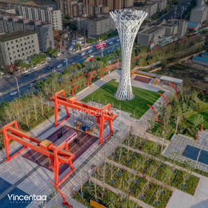 Escultura grande al aire libre de Vincentaa Escultura de forma de Faro de acero inoxidable de metal personalizada - Product Image 3