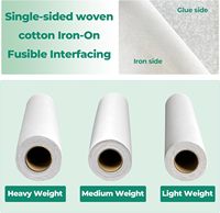En gros, Entoilage thermocollant en polyester non-tissé blanc simple face pour artisanat DIY et travaux d'aiguille