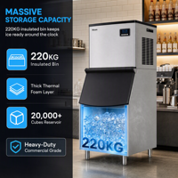 Machine à glaçons commerciale Hicon 350 kg avec nettoyage automatique, grande capacité, conception modulaire