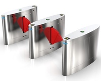 Barrière à ailettes de haute sécurité à identification automatique pour accès au métro, tourniquets à ailettes, porte à battant rétractable, usine chinoise