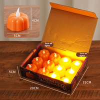 Lampe LED citrouille d'Halloween sans flamme, alimentée par piles, durable, réutilisable, jouet lumineux, décoration de fête
