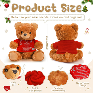 Dressed Teddy Bear Plushies <strong>Red</strong> Shirt Kids <strong>Adults</strong> Party Room Decor Gifts 10 Inch Cute Kawaii Plush <strong>Custom</strong> Stuffed Animal <strong>Toys</strong> - Product Image 3