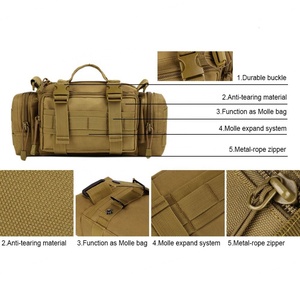 Sac messager tactique 3-en-1 : sac banane de sport, sac de voyage, sac à bandoulière de randonnée, imperméable - Product Image 5