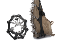 Crampons antidérapants en acier inoxydable pour bottes de randonnée, crampons pour neige, glace, marche, jogging, randonnée, camping et randonnée