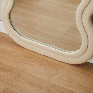 <strong>Lean</strong> <strong>Wall</strong> Floor Full Length Wavy <strong>Mirror</strong> Led Light Large Size Floor Standing Wave Fragola Flock Dressing <strong>Mirror</strong> - Product Image 5